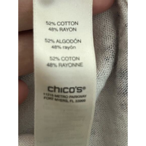 Chico's Cardigan Sweater Size XL Animal Print Paisley 3/4 Sleeve Jersey Knit - Picture 6 of 6